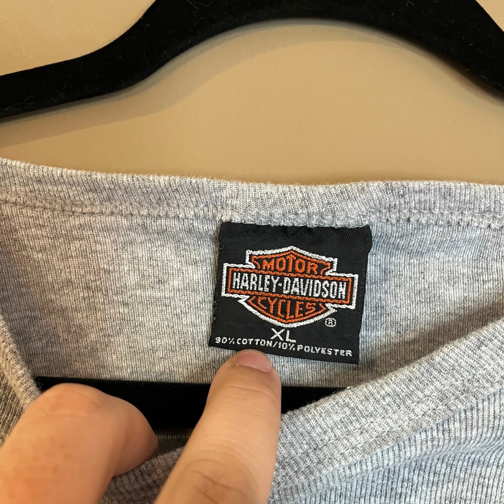 Vintage 2000 Harley-Davidson Naples Florida Long Sleeve Gray T-Shirt XL - Picture 4 of 7
